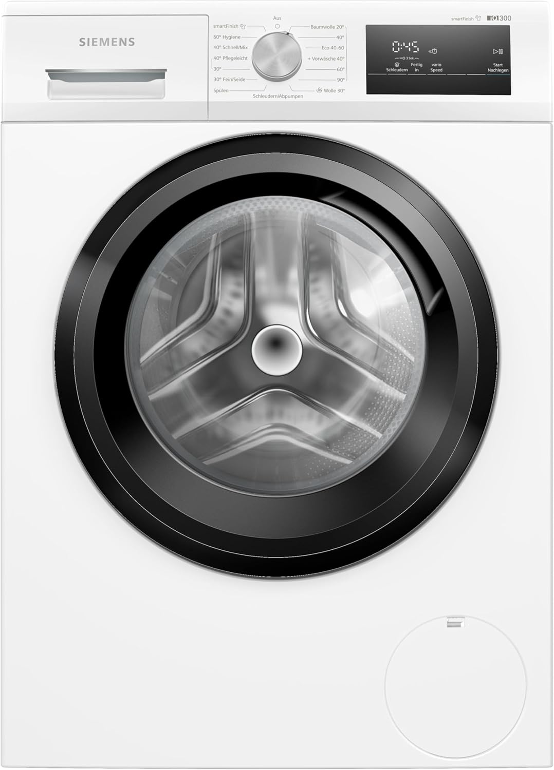 Siemens WM14N001 iQ300 Fully Automatic Washing Machine, 8 kg, 1400 rpm, SpeedPack M - Speed ​​Programs, SmartFinish - Smooths All Wrinkles, LED Display