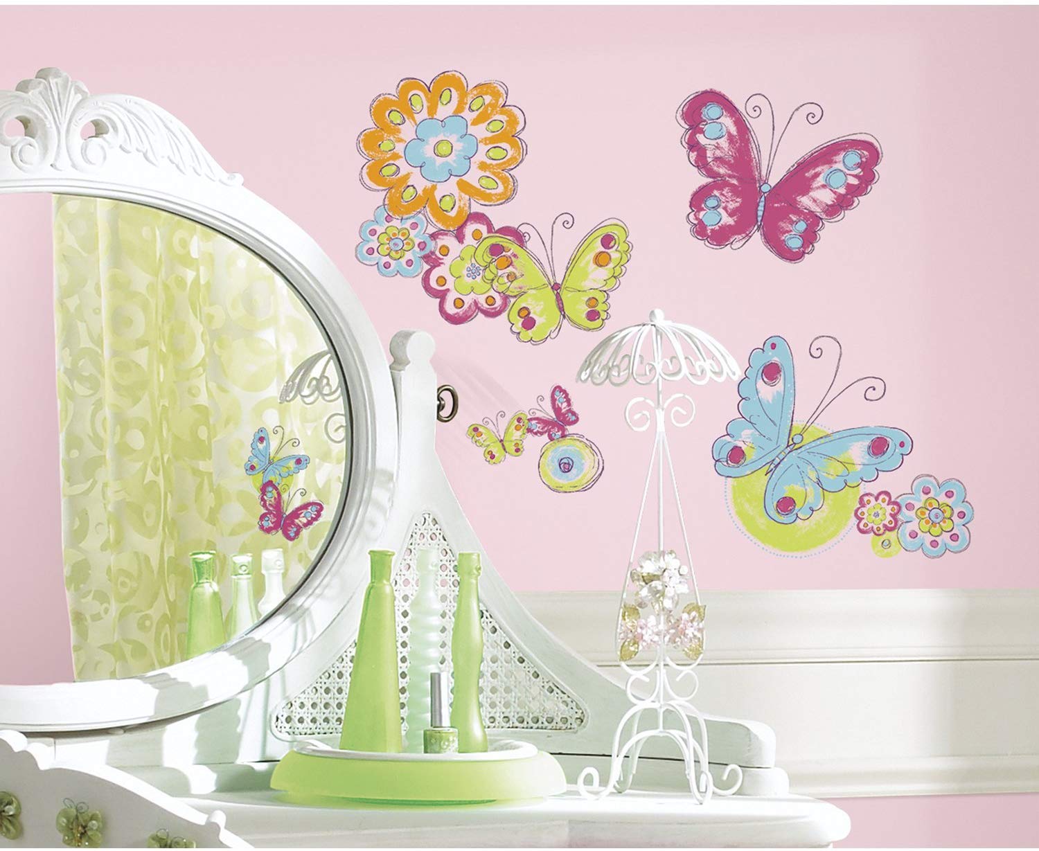 RoomMates Repositionable Childrens Wall Stickers - Brushwork Butterfly