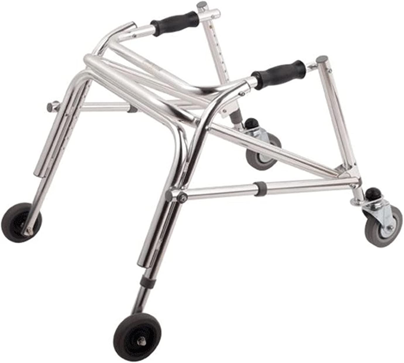 Daily necessities LTD Foldable Rollator for Children with Wheels, Height Adjustable Gear Trainer Made of Aluminium Alloy, Lightweight Posterior Rollator Walker Disability Fracture Rehabilitation Practice Training Trolley