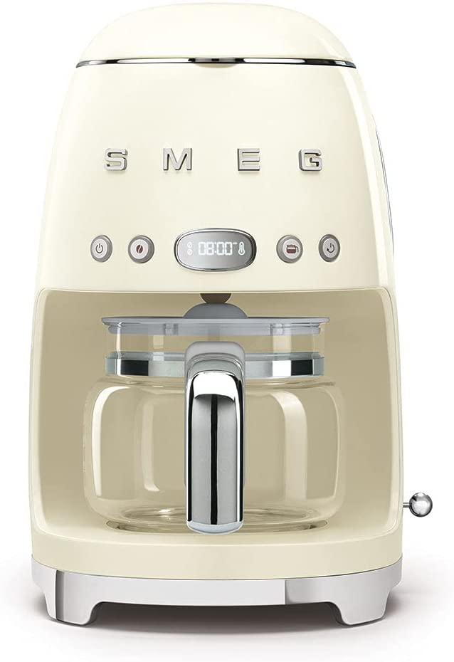 SMEG DCF02CREU DCF02RDEU/PGAU/WHAU/CRAU/PBAU/SSAU Filter Coffee Machine, 18/8 Stainless Steel