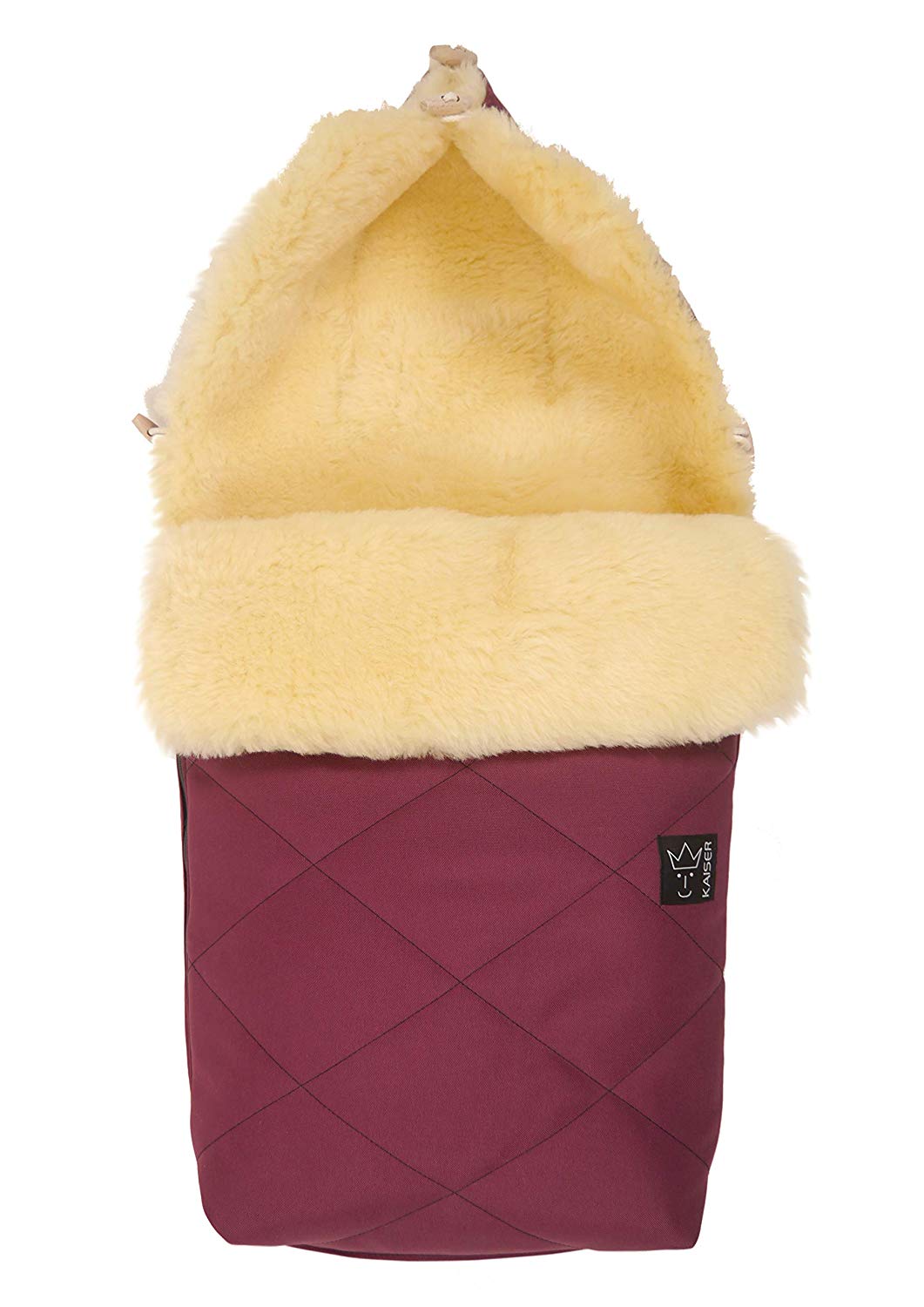 Kaiser 6541154 Lambskin Footmuff Natura Blackberry Red