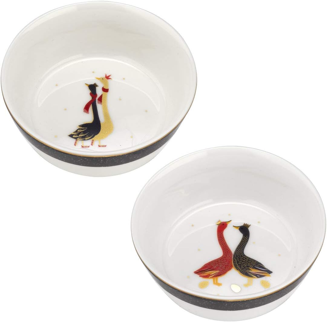 Portmeirion Home & Gifts SMGE79168-XD Geese Bowls Set of 2 Ceramic