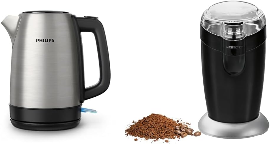 Philips Domestic Appliances Philips Daily Collection Metal-Kocher Feder Lid & Clatronic® Electric coffee grinder