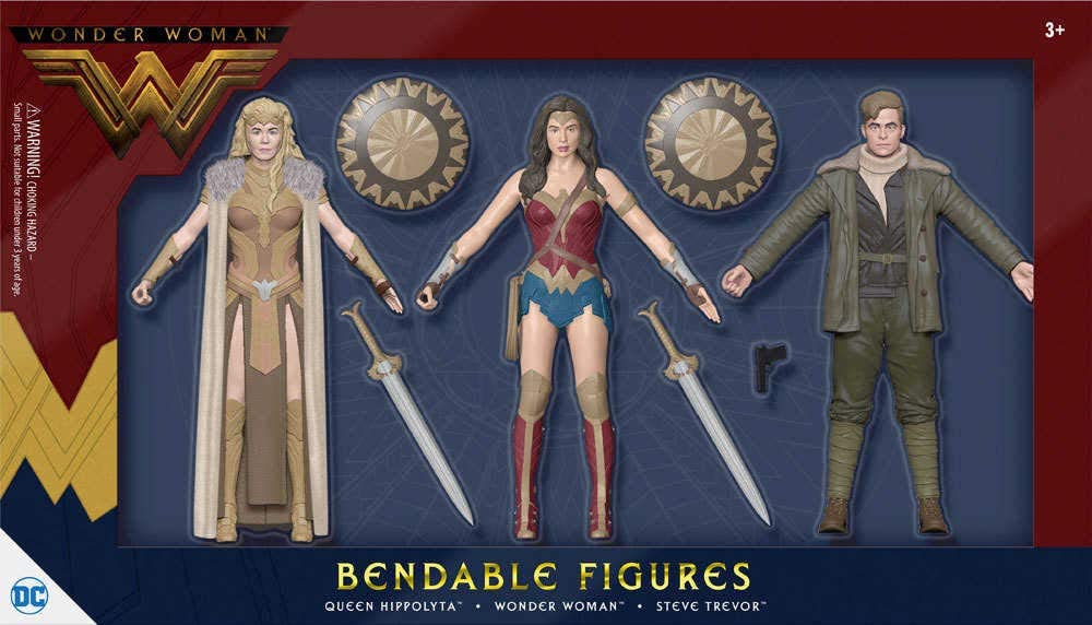 NJ Croce Wonder Woman Movie Bendable Figures 3-Pack 14 Cm Croce Comics Mini