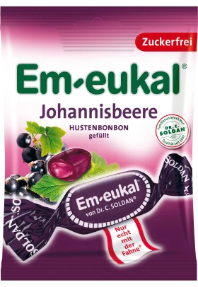 Em eukal Candy, currant, filled, sugar-free, 75 g