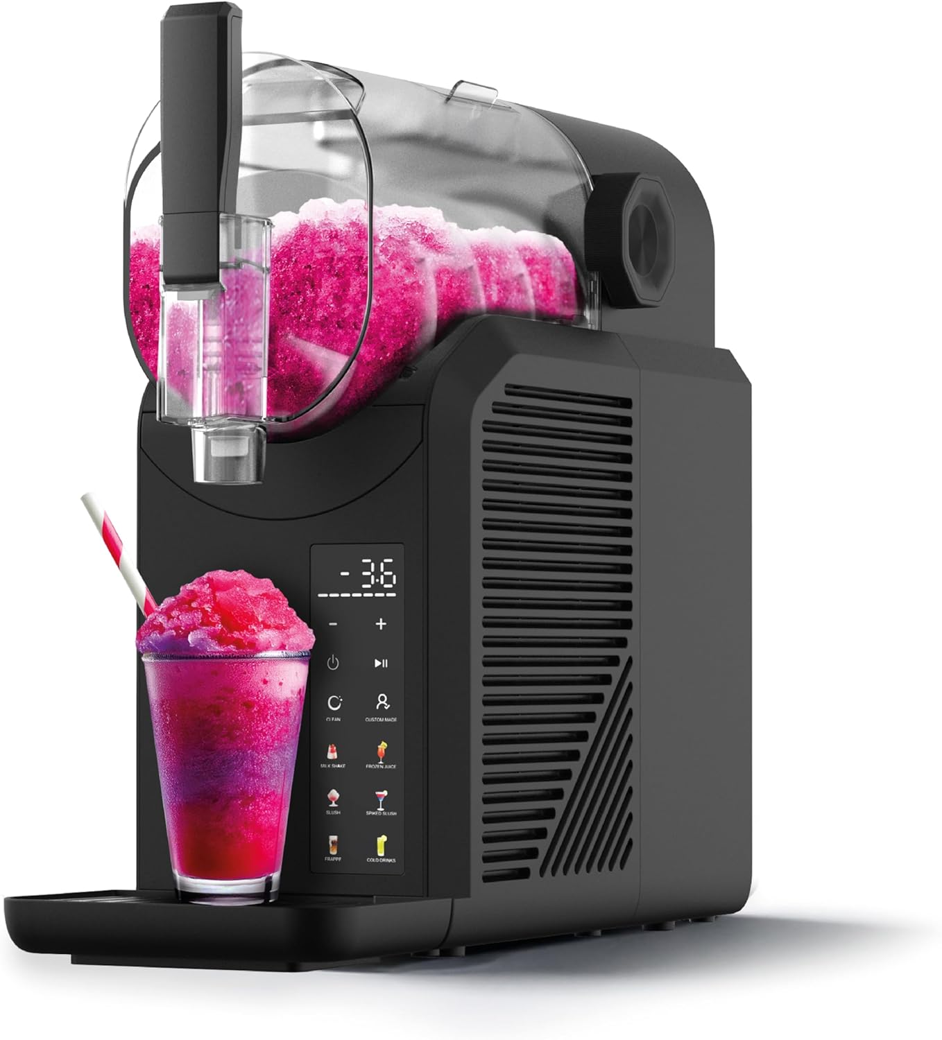 Seeger SuperSlush, 2L 7-in-1 Slush Machine for Home, 7 Preset Programs, Self-Cleaning and InstantFreeze 15 min Technology, Slushie, Ice Cocktails, Frappé, Milkshakes, Margaritas