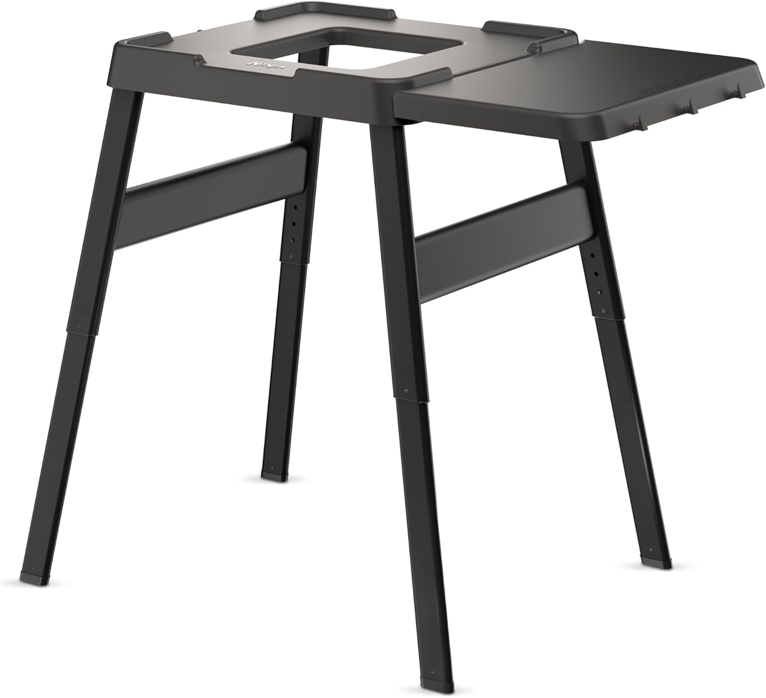 Ninja Woodfire Adjustable Stand & Side Table, Outdoor Oven & BBQ Grill Stand, Heavy-Duty Outdoor Cooking Table & Pizza Oven Stand, 4718J800EUUK, Black