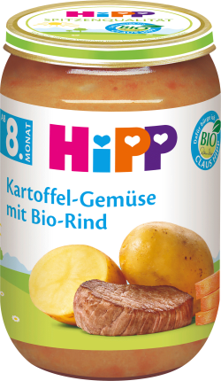 HiPP Menu Potato-vegetables with organic beef from the 8th month, 220 g