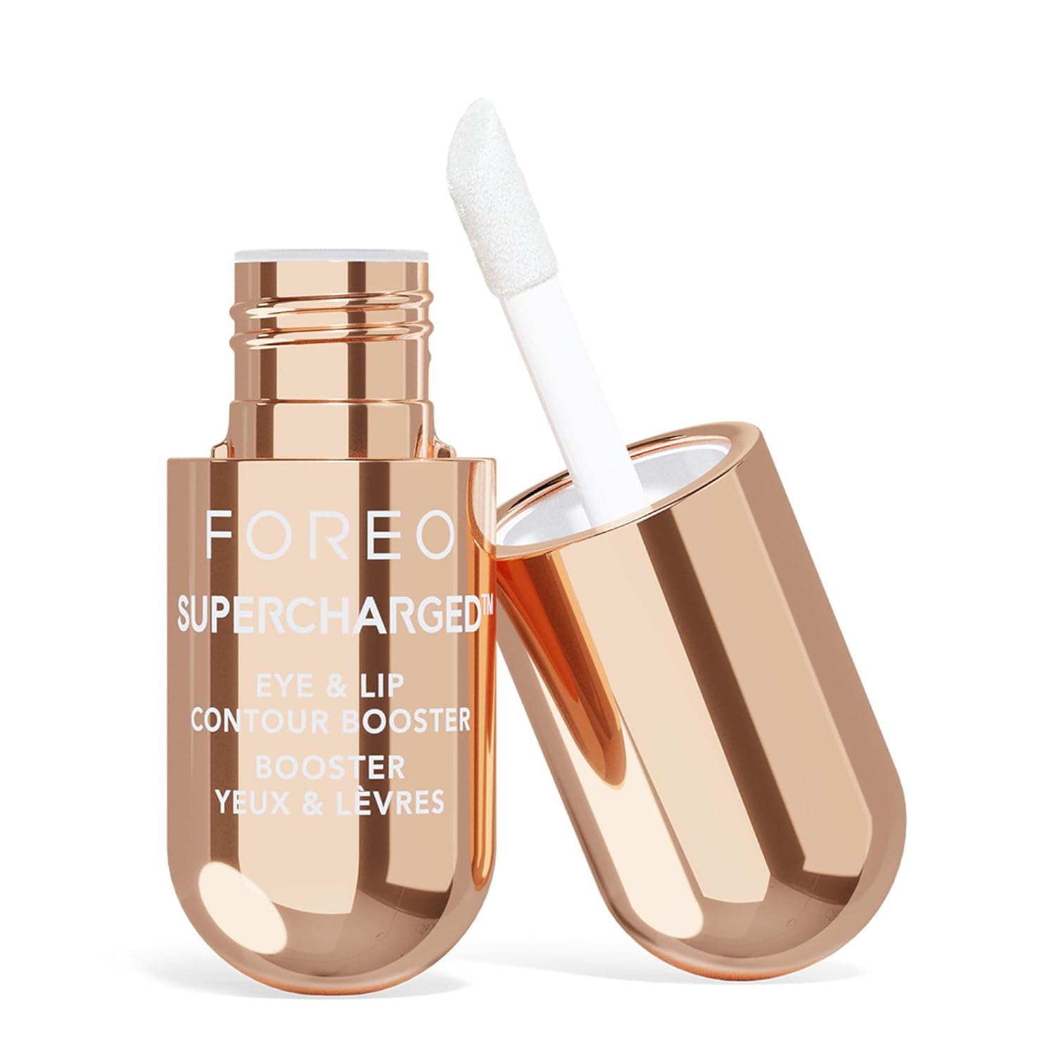 FOREO Supercharged Eye and Lip Contour Booster Serum - Conductive Eye Cream - Niacinamide Serum - Anti Ageing - Lip Plumping & Against Dark Circles - Practical Size - 3 x 3.5 ml Capsule