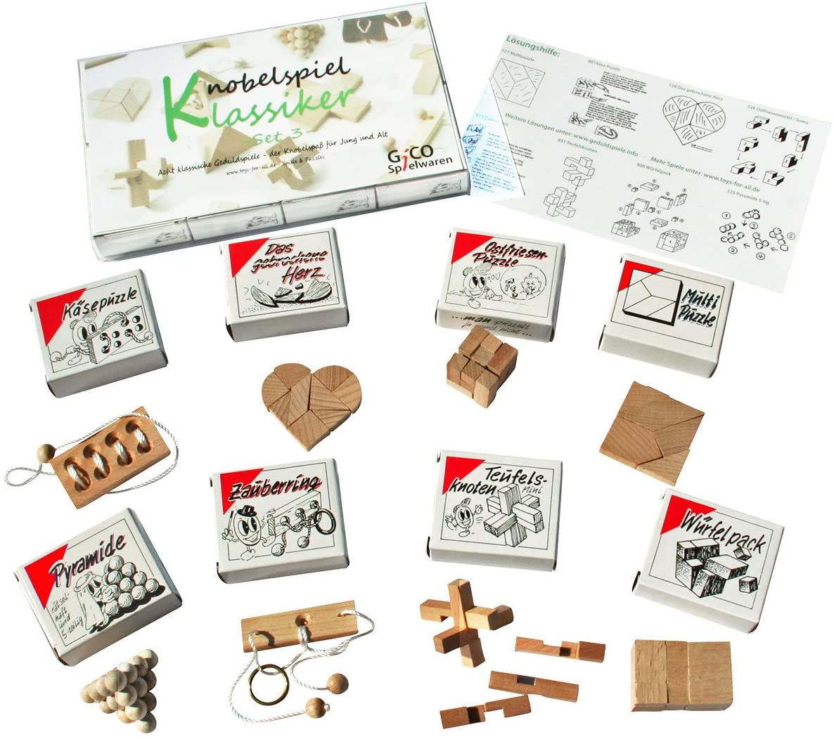 Gico Puzzle Classic Sets-Various Giveaways-Games Individually Packed Includ