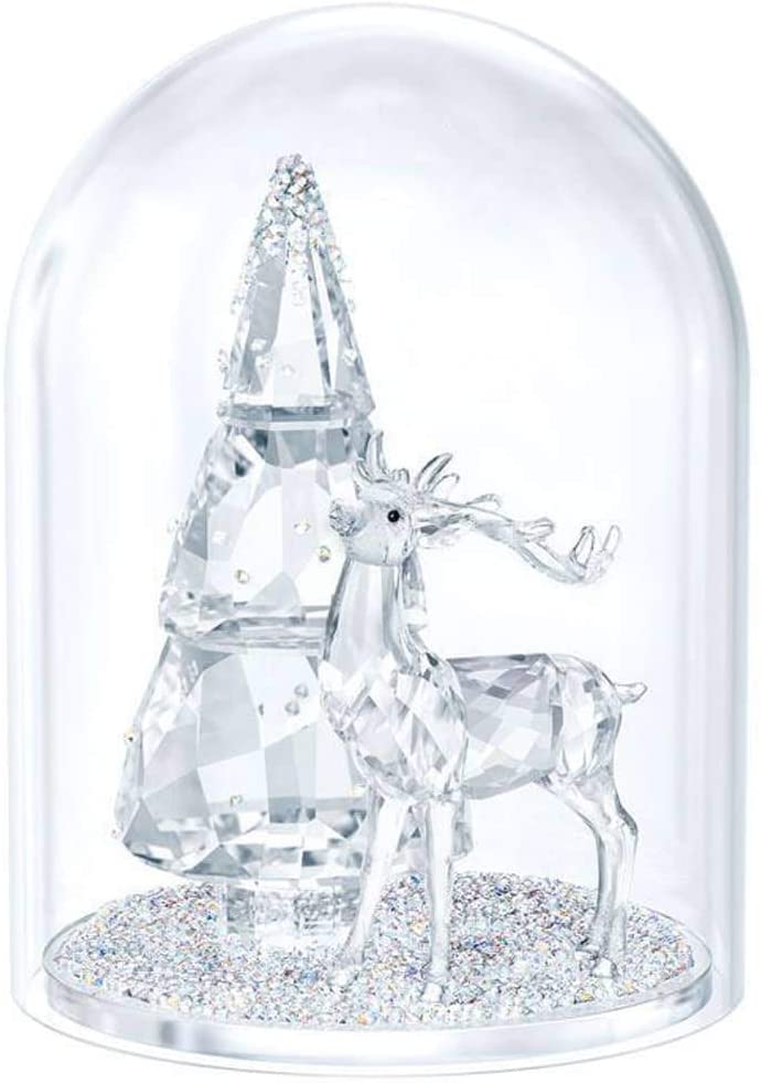 Swarovski Glass Dome Fir Tree & Deer 5403173