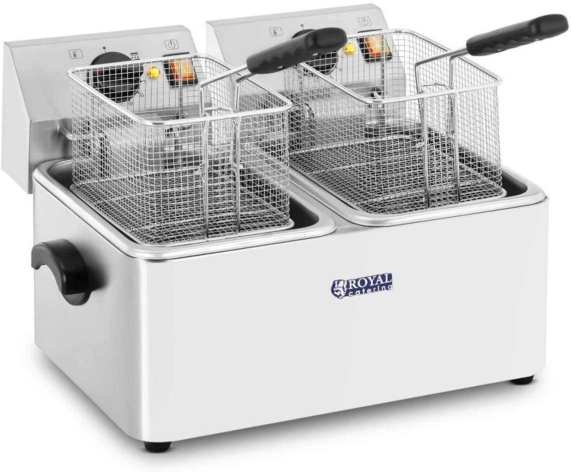 Royal Catering - RCEF 08D-EGO - Double Electric Fryer - 2 x 8 litres capacity
