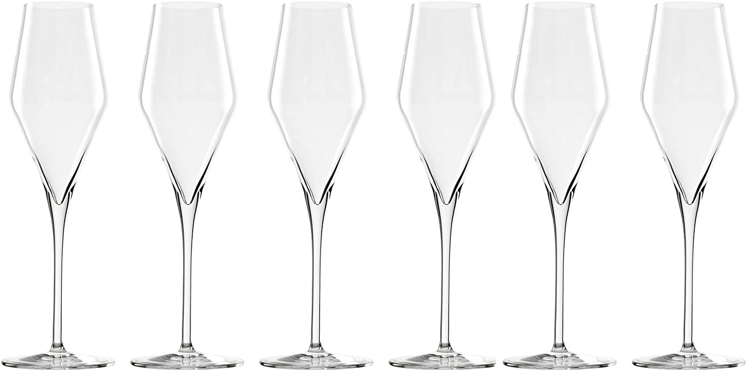 Stölzle Lausitz Stölzle Champagne Glasses Set of 6 Champagne Glass Stemmed Champagne Flooded AS New