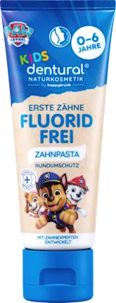 dentural Toothpaste children's first teeth, 0-6 years, fluoride-free, 75 ml