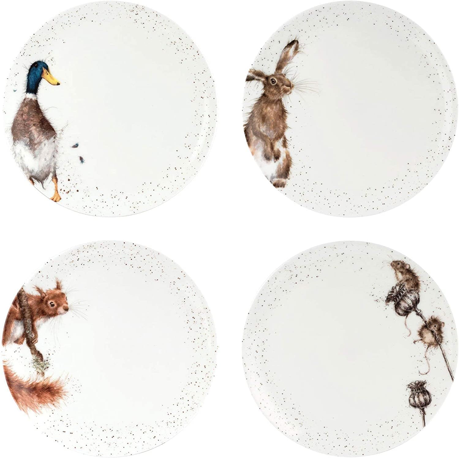 Portmeirion Wrendale Set of 4 10.5\" Dinner Plates