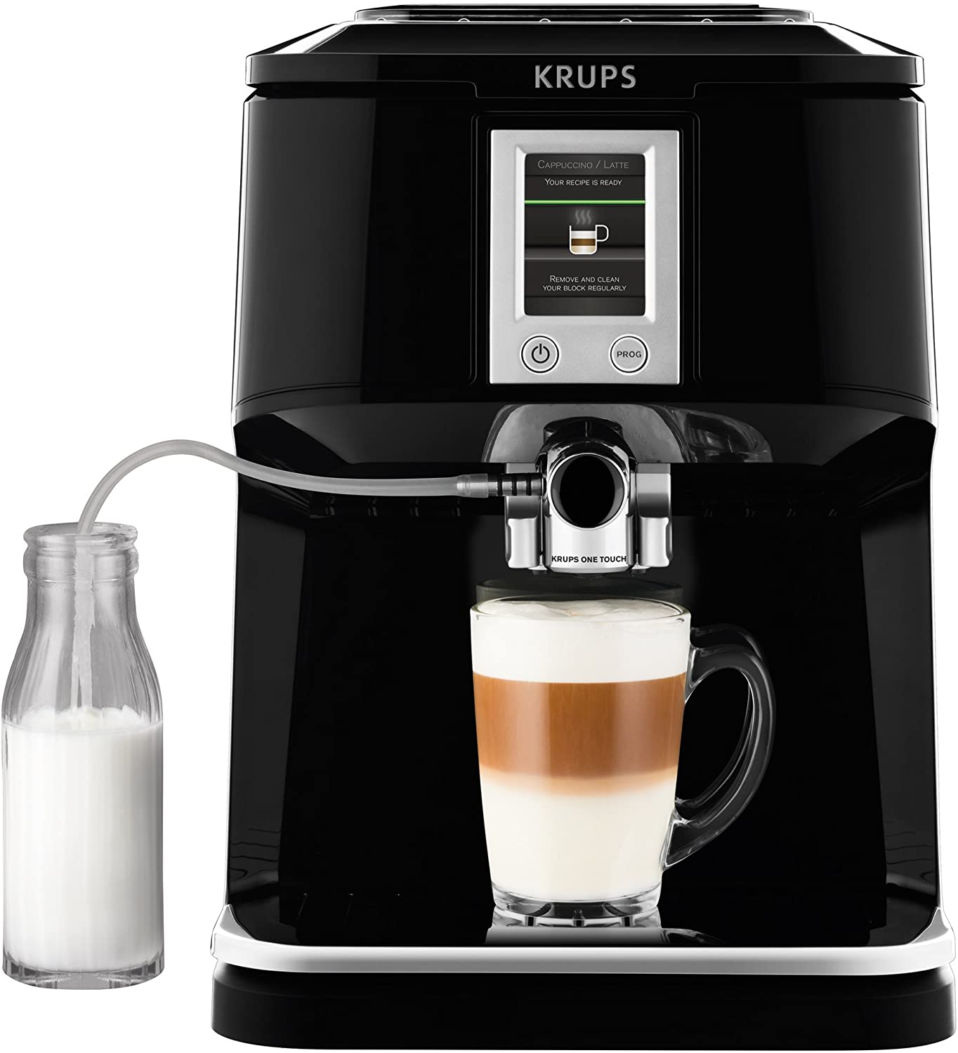 Krups EA850B One Touch Auto-Cappuccino & Bean to Cup machine with Touchscreen - black