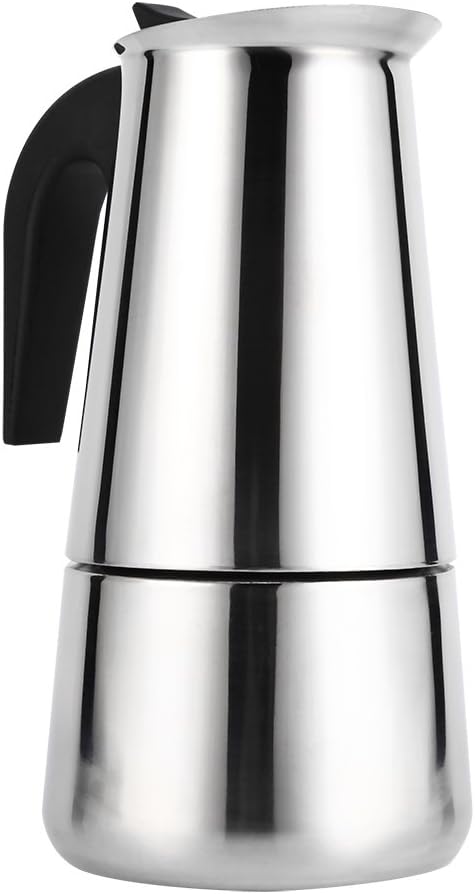 Joyzan Espresso Maker, Stainless Steel Espresso Jug, Mocha Pot, Induction, Stainless Steel Jug, Coffee Espresso Maker, Cooker Espresso Machine, Stove Top, Italian Coffee Maker, Stovetop Coffee Lovers