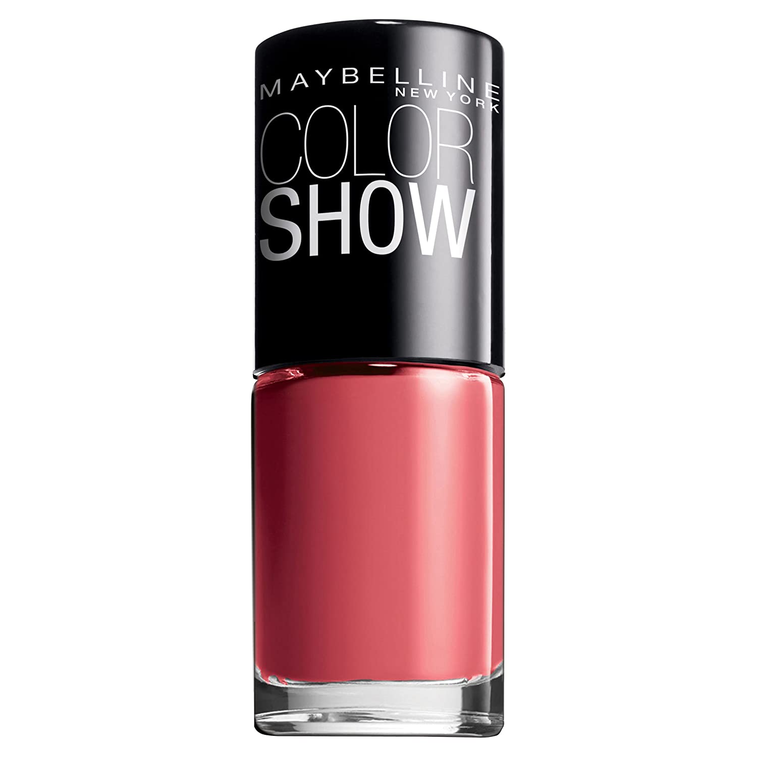 Maybelline New York Make-Up Nail Polish Colour Show Nail Polish Ultra Shiny Colour in Bright Pink 1 x 7 ml, craze ‎coral