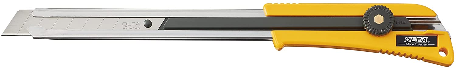 Olfa 18 mm Snap-Off Blade Knife Set of 2 with Extra Long Blade for Hard to Reach Places