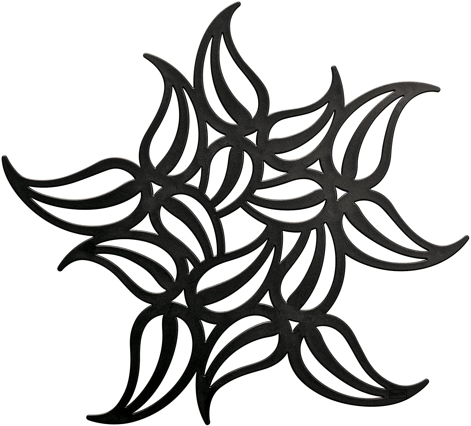 Koziol Flame Trivet, Solid Black