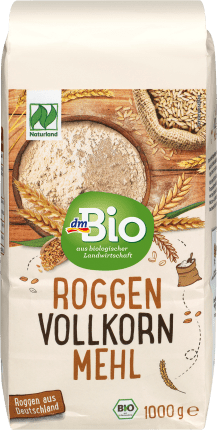 dmBio Flour, wholemeal rye, Naturland, 1,000 g