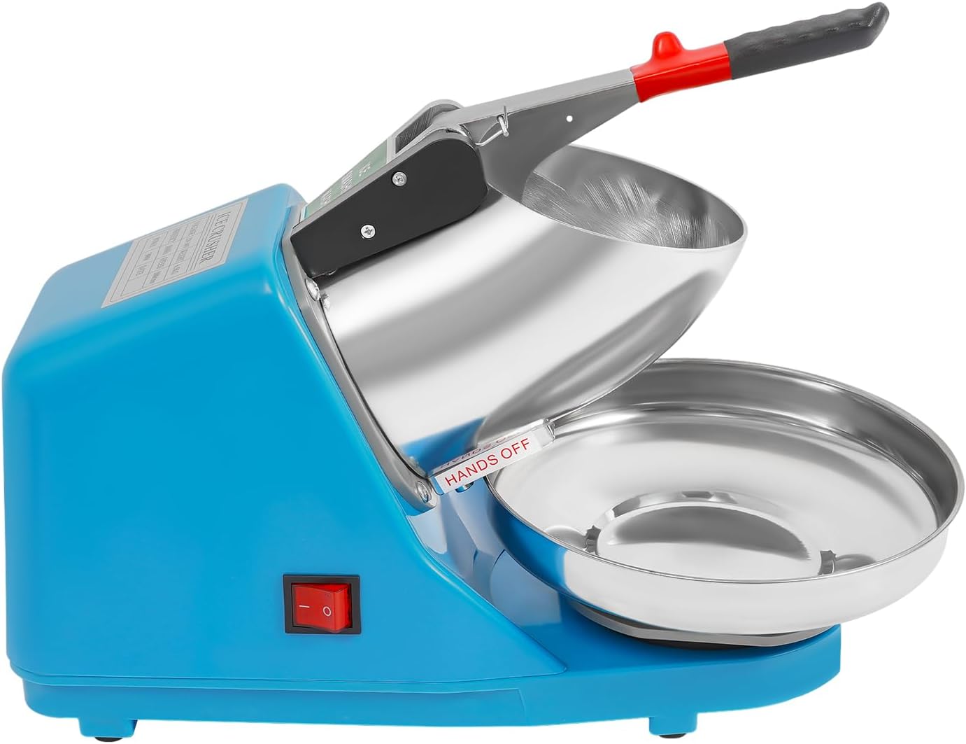 Electric Ice Crusher, 220 V Ice Shaver Machine, 2200 RPM Stainless Steel Ice Crusher Ice Cubes, for Cold Drink Sales, Adjustable Ice Cube Size