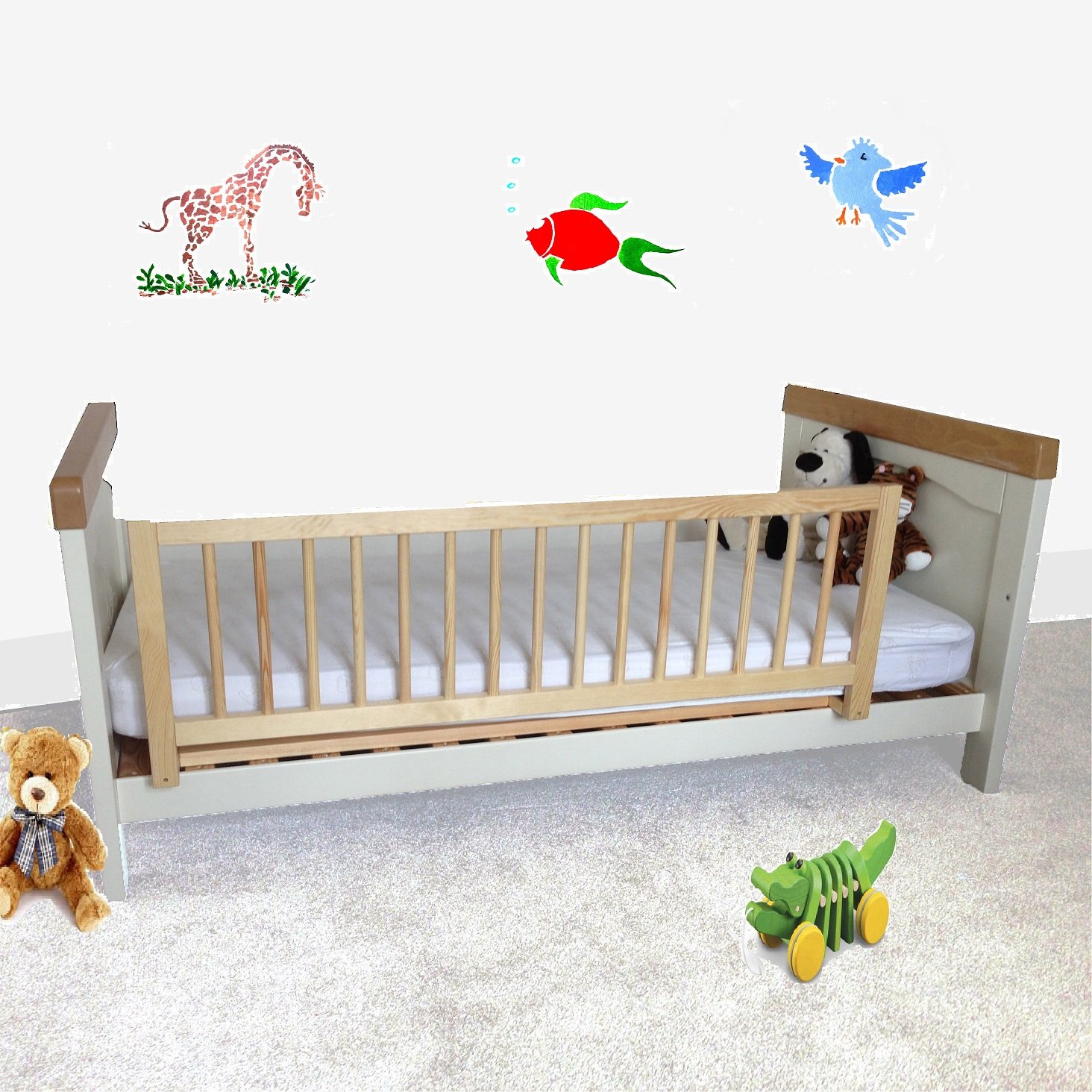 Safetots Wooden bed rail, natural