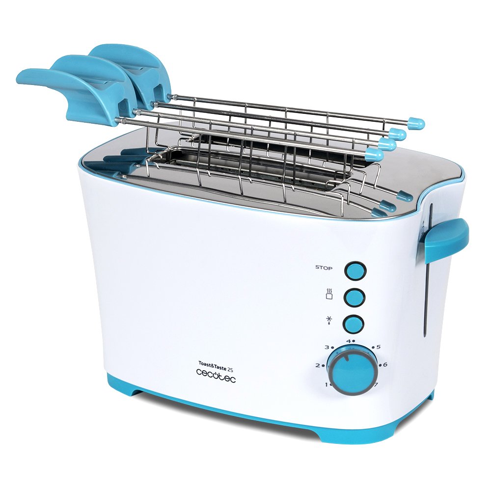 Cecotec Bread Knife With A Capacity Toaster For Two Slices. Incl. Tongs For Toast. 