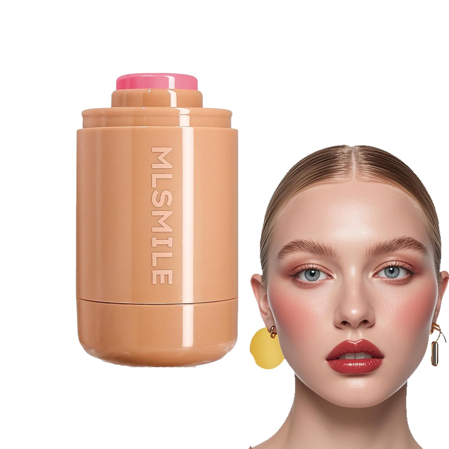 EONFAVE Pocket Blush Stick, Creamy Blush, Creamy Tint Blush Stick, Pink Makeup Tint Blush, Waterproof & Smudge-proof Blush Stick for Eyes, Lips & Shadows, Lightweight & Refreshing, Multi Use Makeup Blush