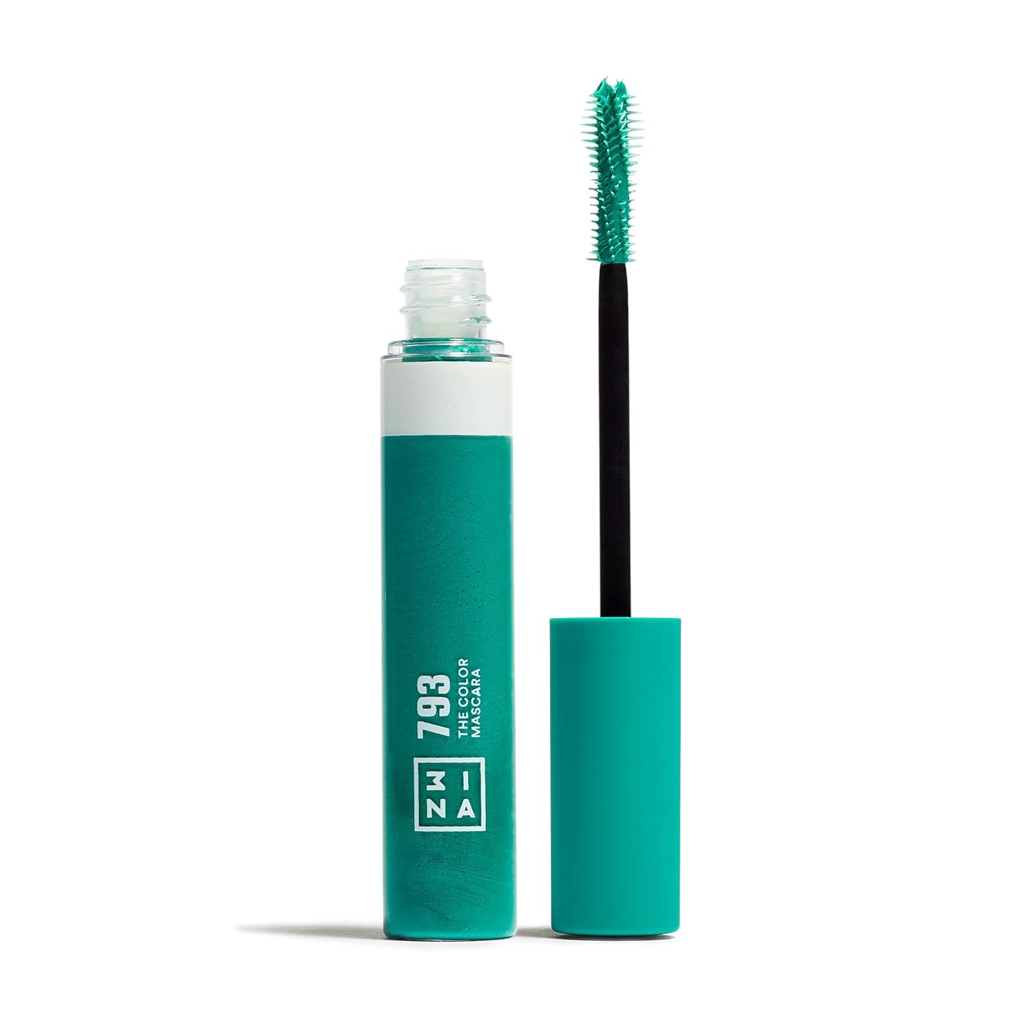 3INA MAKEUP - The Color Mascara 793 - Turquoise Mascara with Keratin - Scope and Definition - Colorful Mascara for Sensitive Eyes and Long-Lasting - Highly Pigmented - Vegan - Cruelty Free
