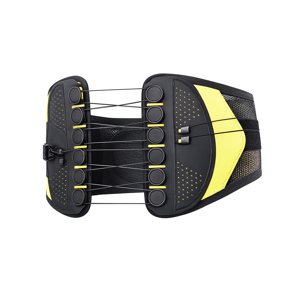 FANZTOOL Store FANZTOOL Back Support Belt with 80° Preformed Angle, Breathable Lumbar Support, Ergonomic, Flexible, Especially Suitable for Stronger Belly Circumference, Comfortable to Wear