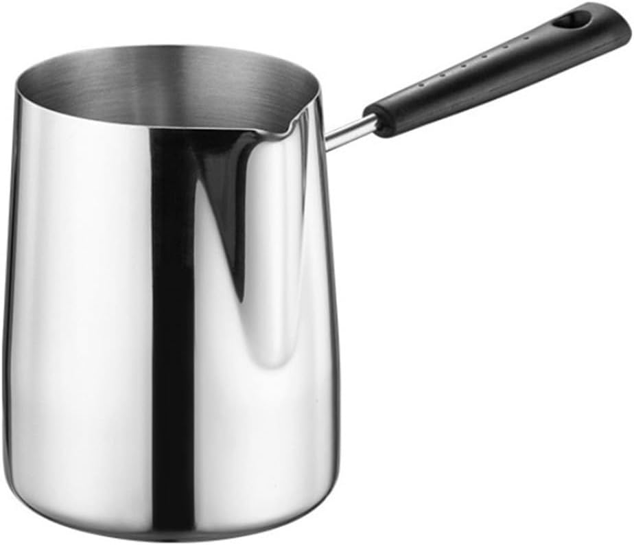 Turkish Coffee Pot Stainless Steel Milk Warmer Chocolate Melting Pot Maple Syrup Sauce Heater (900ml)
