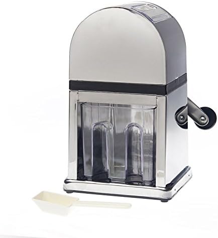 KATSU 769008 Manual Ice Crusher with Ice Cube Tray and Shovel for Cocktails and Smoothies, Stainless Steel