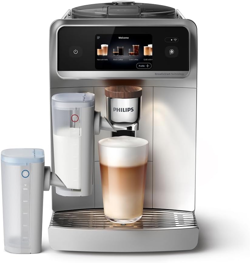 Philips Café Aromis 8000 Series Fully Automatic Espresso Machine - Café-Quality Flavor with Brew Extract, SilentBrew Technology, 50+ Drink Options, LatteGo Pro (EP8757/20)