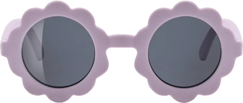 Kids' sunglasses, lilac flower-shaped frame, round lenses, 1 pc.