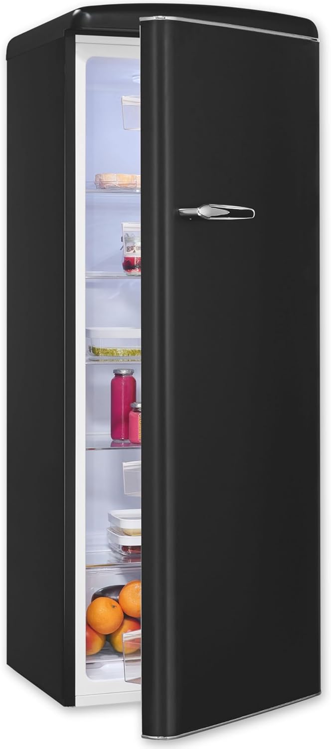 Exquisit RETRO FRIDGE WITHOUT FREEZER 229L LARGE 5 TIER VEGETABLE TRAY TEMPERATURE CONTROL RKS325-V-H-161E