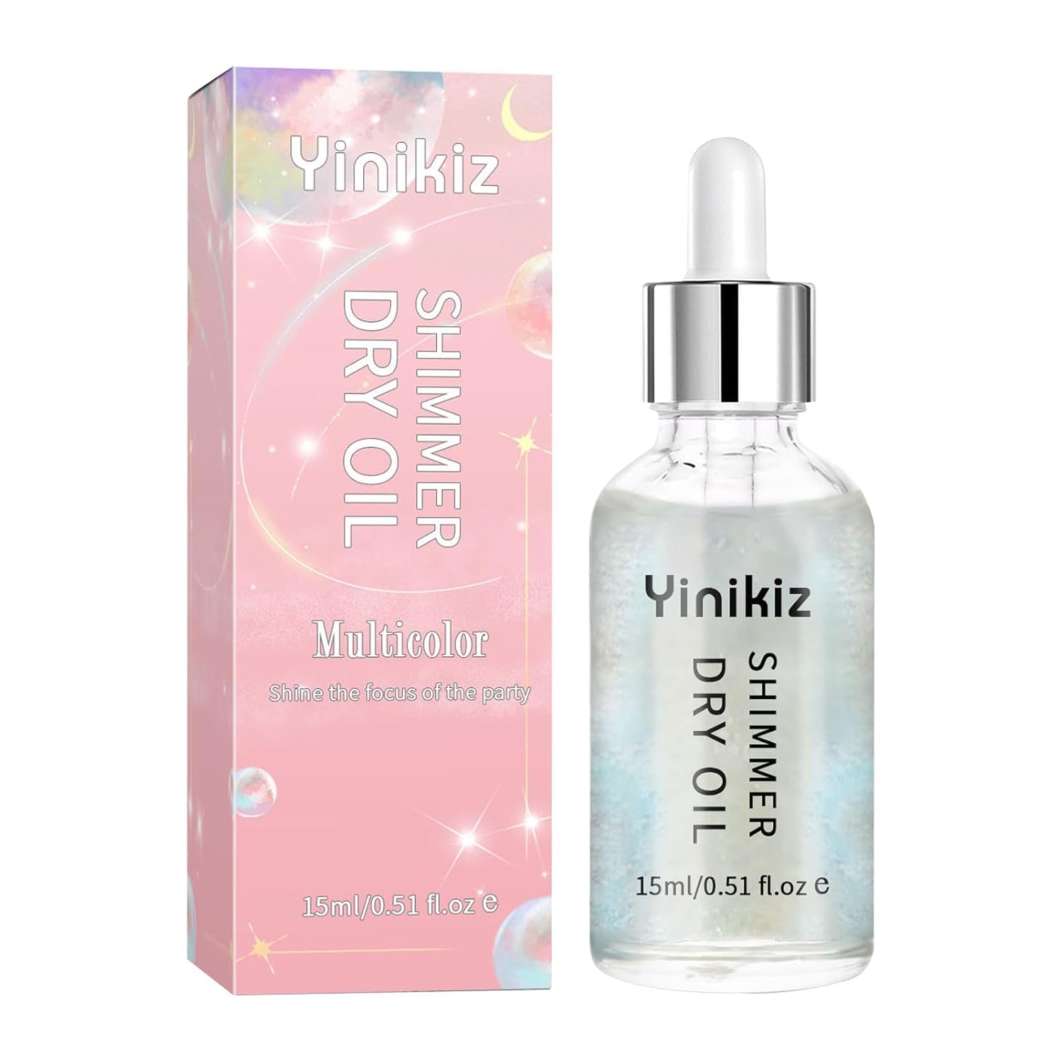 Generic Body Glitter Skin Shine for Body 15ml Face Whitening Oil for Face Full Coverage Shiny Body Oil for Women Girls