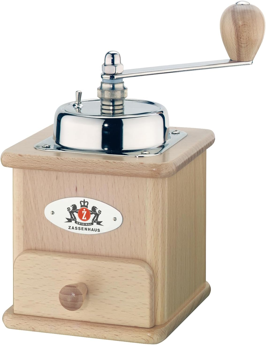 Zassenhaus Brasilia 0000040005 Coffee Grinder, Natural Wood, 19.8 x 11.9 x 12.4 cm