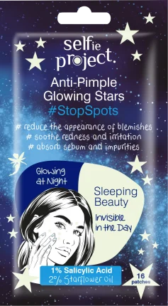 Selfie Project Anti Pimple Patches Glowing Stars, 16 pcs