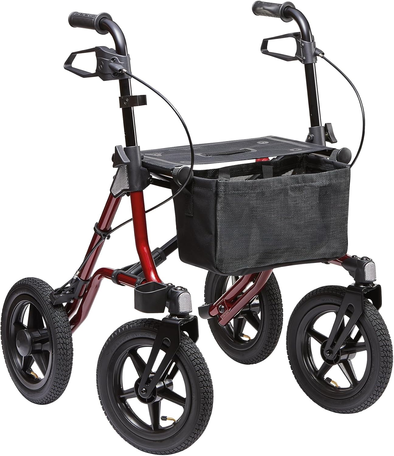 DIETZ REHA Produkte Leisure Walker, Walking Aid Lightweight Walker Only 8.2 kg, Folding Tilting Aid & Extra Large Wheels