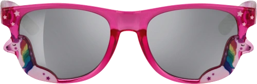 Kids' sunglasses, pink with unicorn & stars, 1 pc.