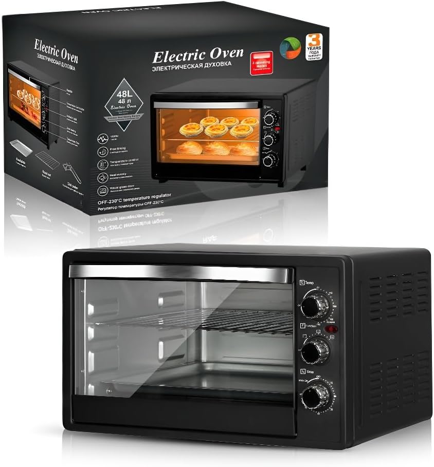 Intelligent Electric Oven with Viewing Window, Multifunctional Bakery Cake Breakfast Machine, Large Capacity for the Home Kitchen
