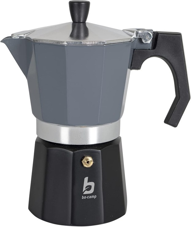 Bo-Camp Urban Outdoor Espresso Maker Percolator Coffee Maker Espresso Maker Espresso Jug Aluminum 2-6 Cups Gray 6 Cups