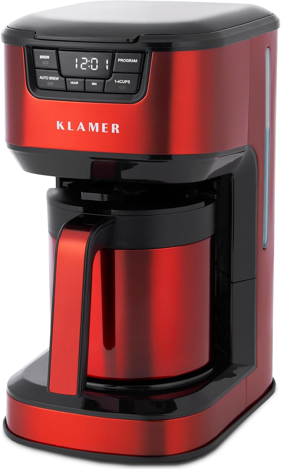 KLAMER Filter Coffee Machine with Thermos Flask, Coffee Maker with 1.25 L Capacity, Start Time Delay & Drip Stop, 1000 Watt Coffee Machine for up to 10 Cups