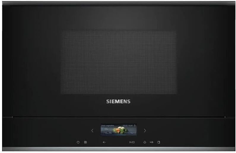 Siemens BE732R1B1 iQ700 Built-in Microwave, Black, cookControl10 - Automatic Programmes, humidClean Plus - Interior Cleaning, Microwave Inverter Technology, TFT Full Touch Display