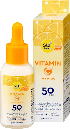 SUNDANCE Sun fluid face drops with vitamin C, SPF 50, 30 ml