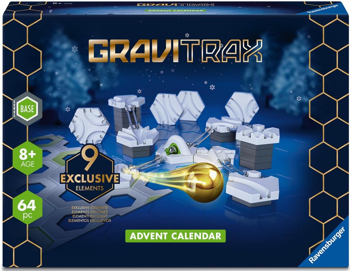 Ravensburger GraviTrax Advent Calendar – Ideal for GraviTrax Beginners and Fans, Construction Toy for Children from 8 Years