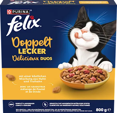 Felix Dry cat food with chicken & turkey - doubly delicious, 800 g