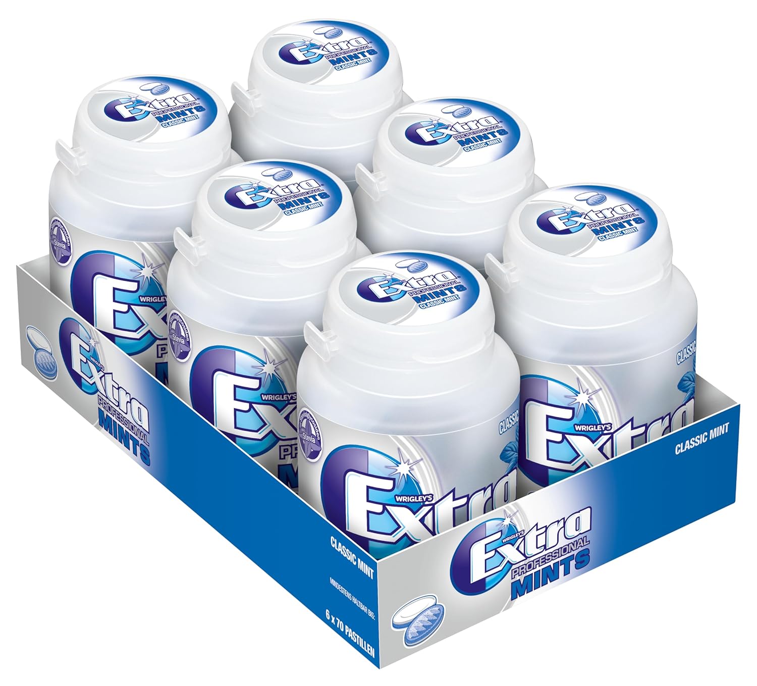 EXTRA Store Extra Professional Mint Sugar Free Lozenges, Multipack of 6 x 70 Lozenges, Mint Flavored Sweets, Xylitol Mints, Fresh Breath Fresh Breath