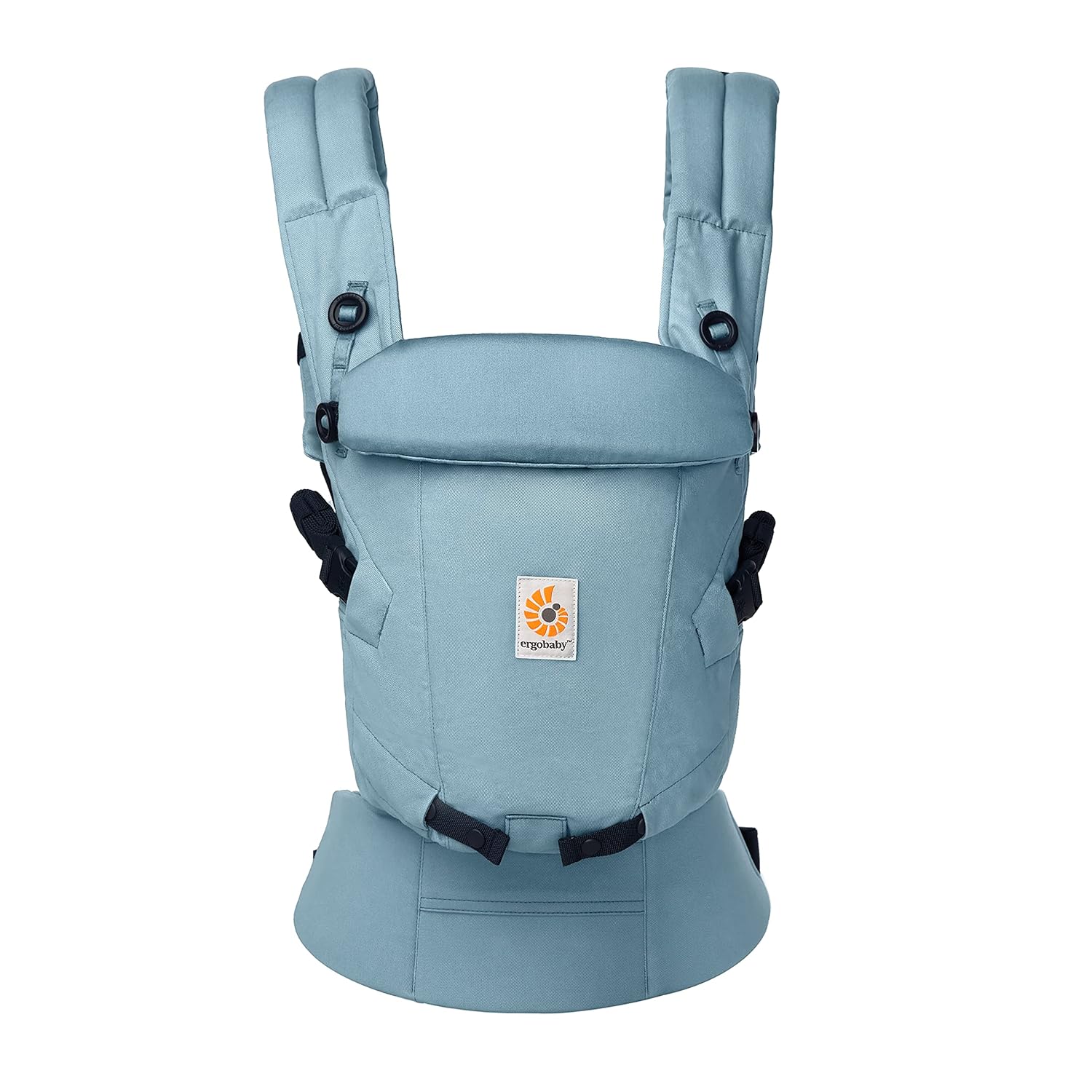 Ergobaby Adapt Baby Carrier for Newborns from Birth, 3 Positions, SoftTouch Cotton, Ergonomic Baby Belly Carrier, Back Carrier, Baby Carrier, Slate Blue